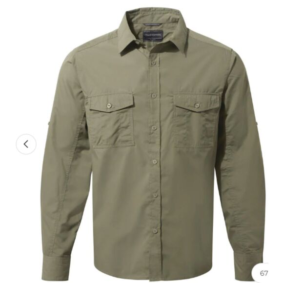 CRAGHOPPERS LONG SLEEVED SHIRT WALKING NOSI DEFENCE UPF 40 Camp Trail Size XXL - Picture 1 of 7